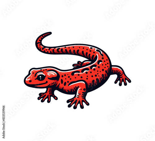 salamander vintage hand drawn vector