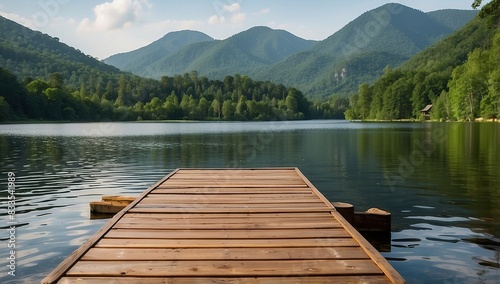 wooden pier on lake