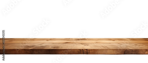 Wooden Table for Product Placement Rustic and Versatile Display Surface cut out transparent isolated on white background PNG file