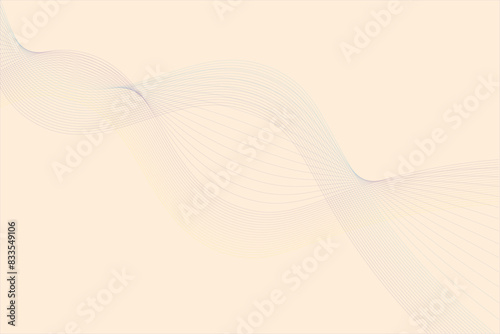 PrintAbstract background template with cream colored line art characters