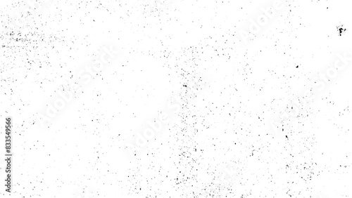Grunge black texture. Dark grainy texture on white background. Dust overlay textured. Grain noise particles. Torn graininess pattern. Vector illustration