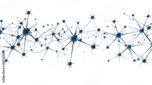 Neural network concept. connected cells with links isolated on white background  png 