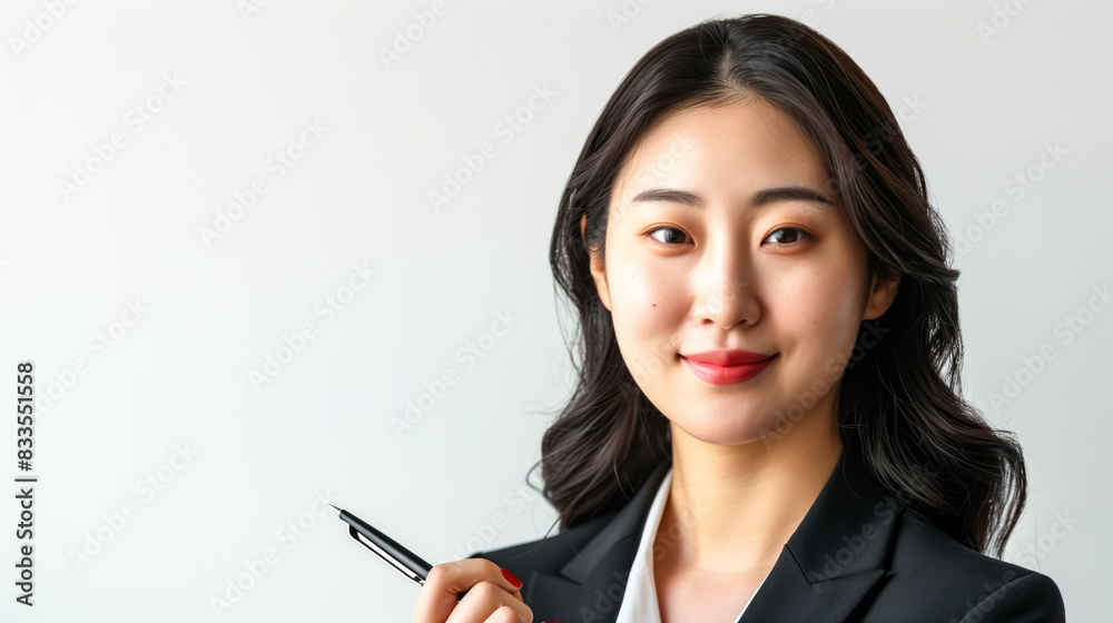 Chinese corporate woman with a relaxed smile Chinese corporate woman with a relaxed smile