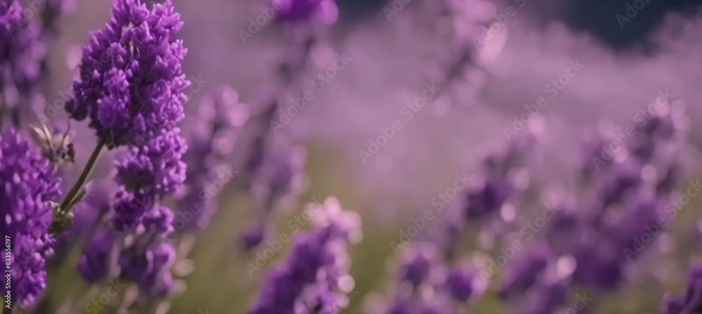 a closeup view of lavender in an outdoor garden. The focus is on the aromatic mist and vibrant color that the lavender exudes a closeup view of lavender in an outdoor garden. The focus is on the aromatic mist and vibrant color that the lavender exudes
