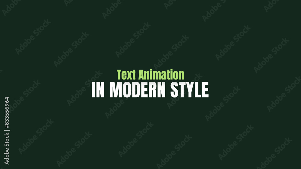 Modern Animation With Text Text Animation in Modern and Simple Style Stock Template | Adobe Stock
