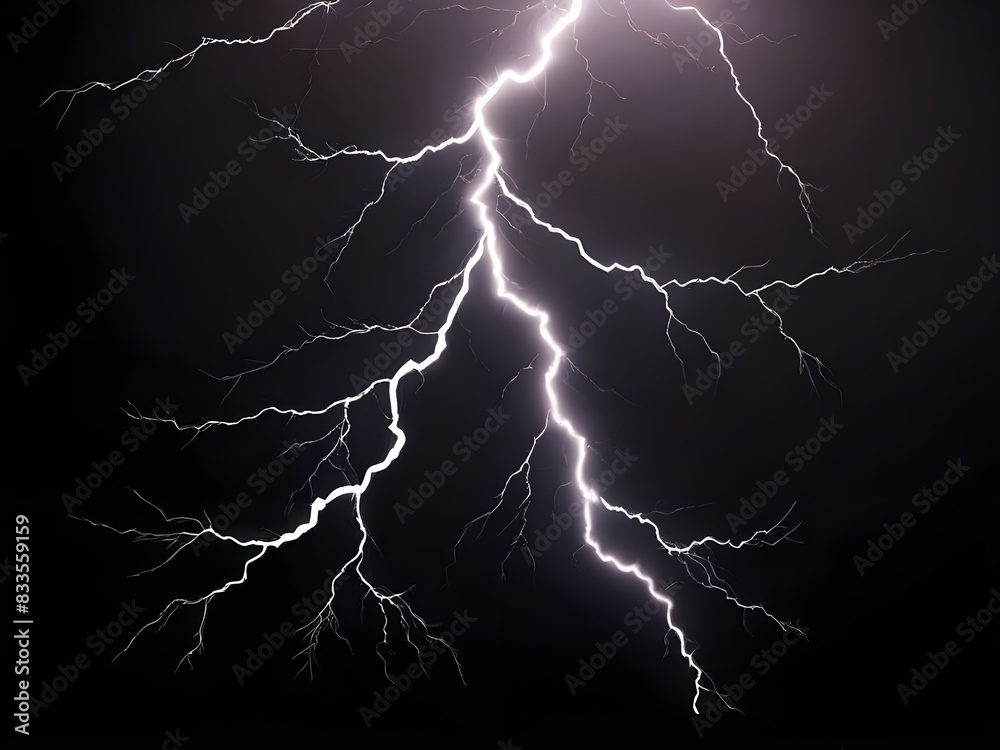 Lightening On The black Background Generative Ai Lightening On The black Background Generative Ai