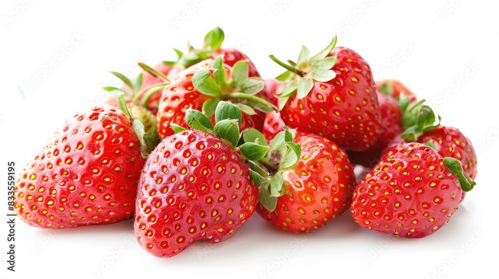Fresh strawberries isolated on a white background Fresh strawberries isolated on a white background