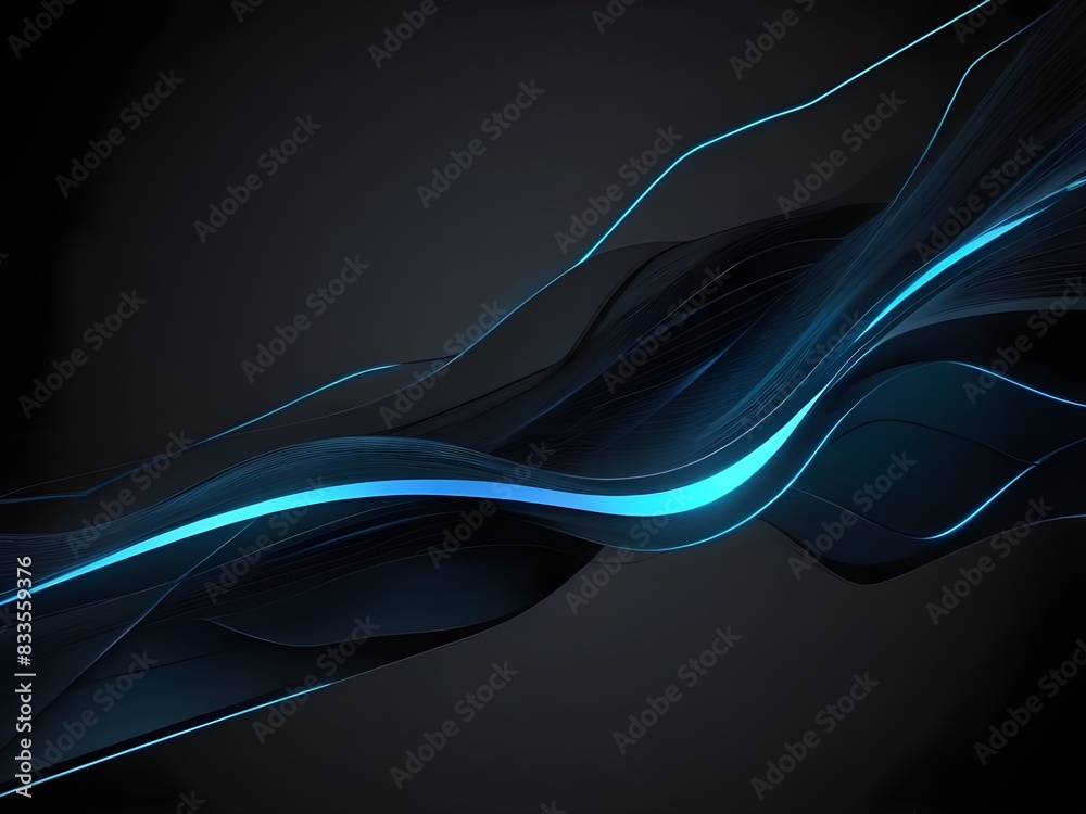 Naklejka premium abstract blue wave background Generative Ai