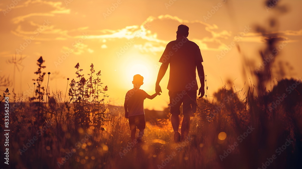 Obraz premium Father's Day celebrations by doing homemade crafts, sharing funny memes, sending happy Father’s Day messages, images, or simply offering some gifts to dad, Photo Stock