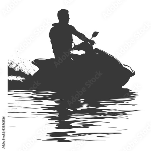 Jet Ski Silhouette: Water Sport Adventure