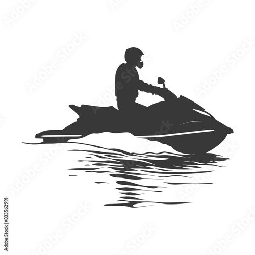 Jet Ski Silhouette: Watercraft Adventure Icon