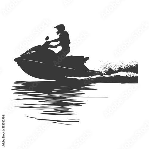 Jet Ski Silhouette: Water Ride Reflection