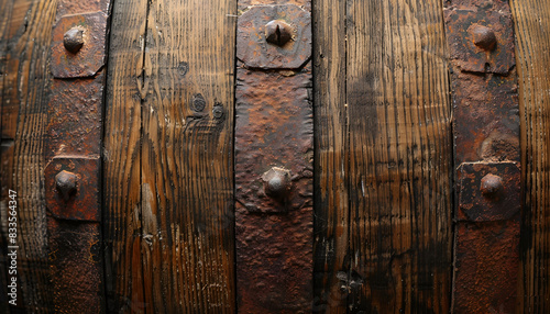 Texture of wooden barrel as background, closeup © Oleksiy