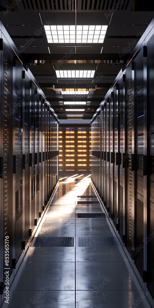 Obraz premium Server Room Data Center Infrastructure Technology