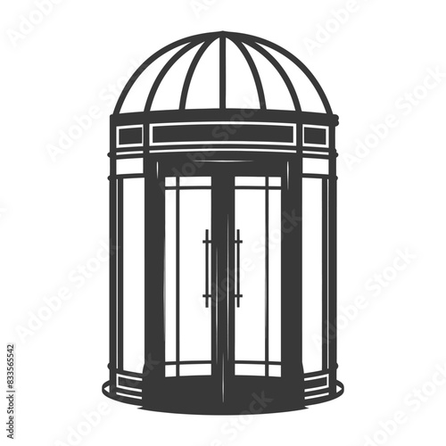 silhouette revolving door black color only