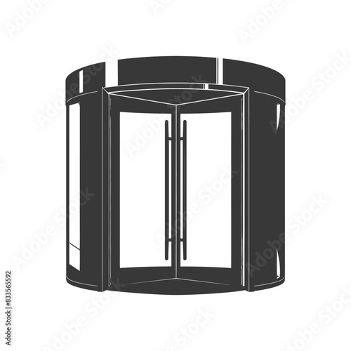 silhouette revolving door black color only