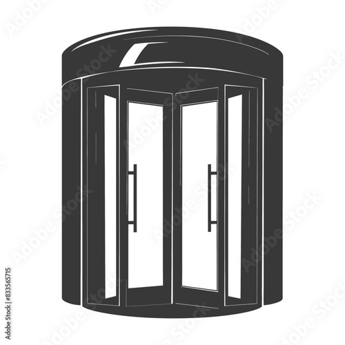 silhouette revolving door black color only