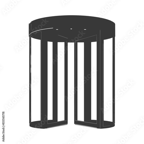 silhouette revolving door black color only