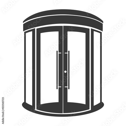silhouette revolving door black color only