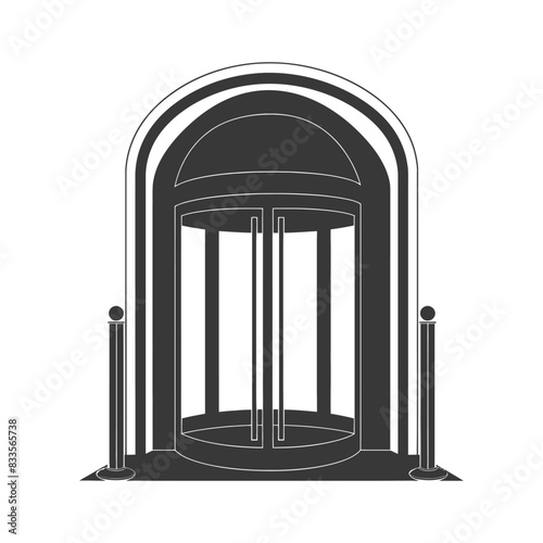 silhouette revolving door black color only