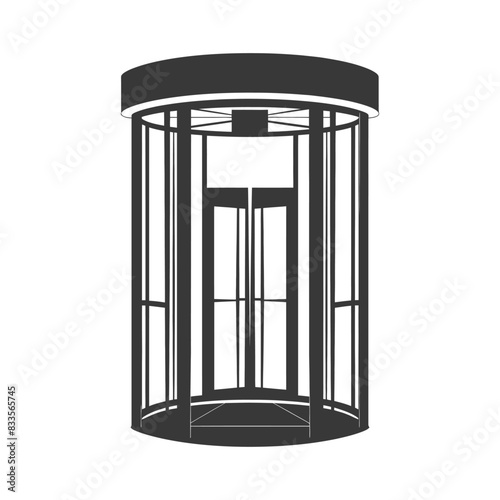 silhouette revolving door black color only