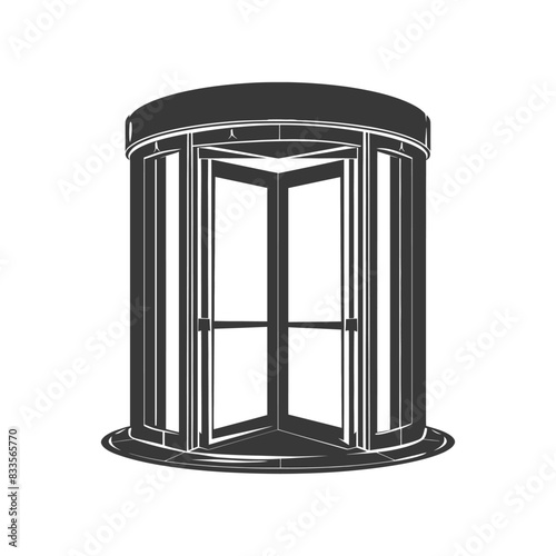 silhouette revolving door black color only