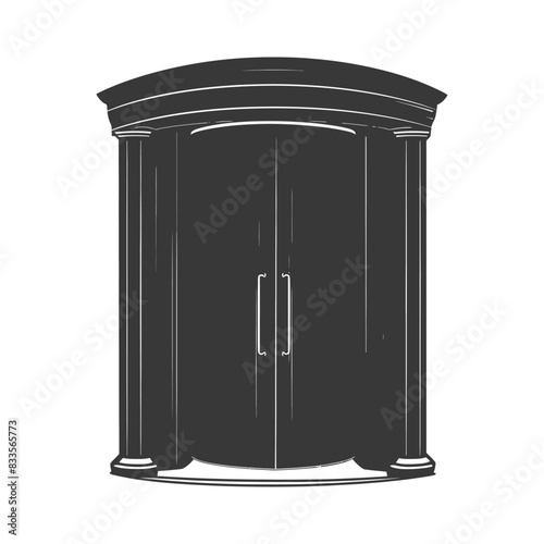 silhouette revolving door black color only