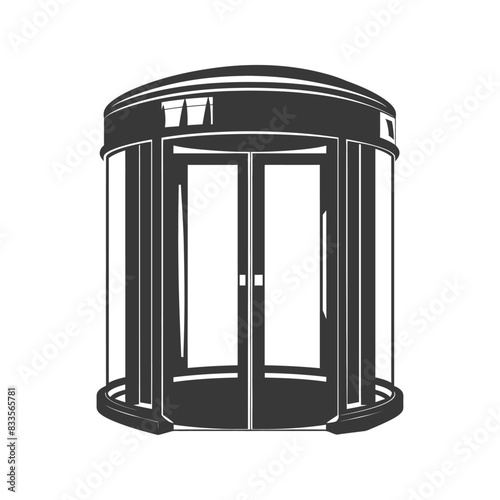 silhouette revolving door black color only