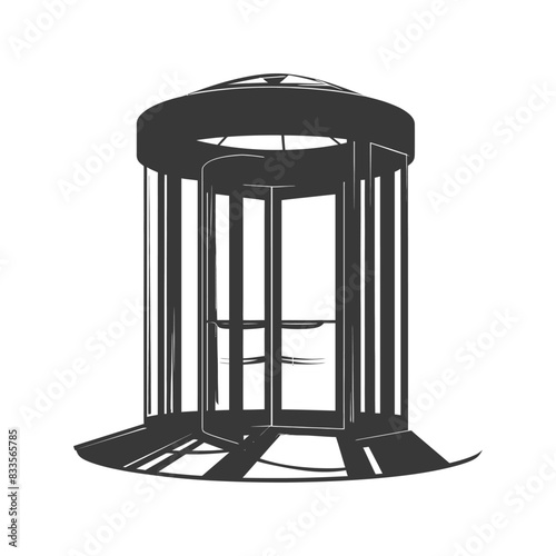 silhouette revolving door black color only
