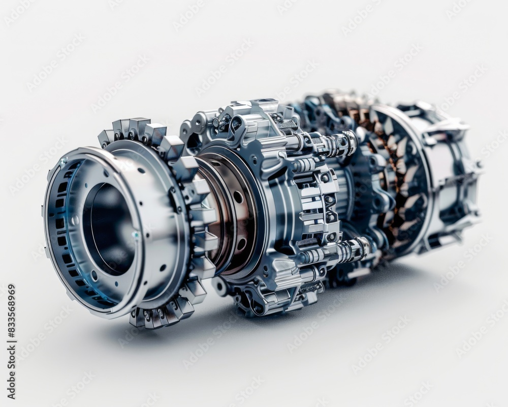 Turbofan engine with a cutaway view. Stock Illustration | Adobe Stock