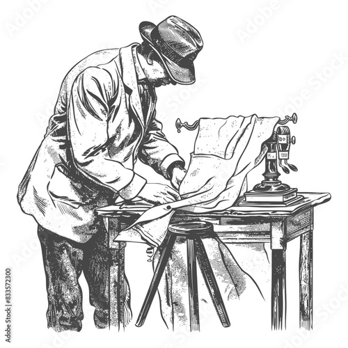 Vintage Hatter: Shaping Felt with Traditional Blocking Tools, Circa Early 1900s.