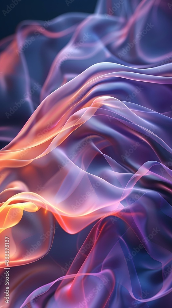 Fototapeta premium Colorful 3D rendered waves