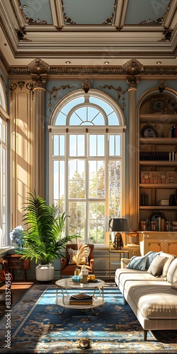 Retro and luxury living room photo