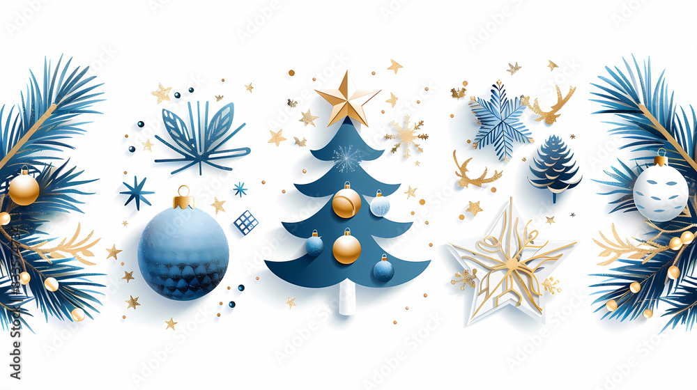 Xmas modern design set in paper cut style with Christmas tree, holiday covers or banners,vector illustration Xmas modern design set in paper cut style with Christmas tree, holiday covers or banners,vector illustration