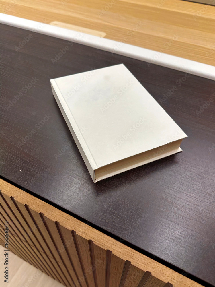 Fototapeta premium Mockup Blank Cover Of Book. Brochure. Illustration. Background. Mock Up Template Ready For Your Design