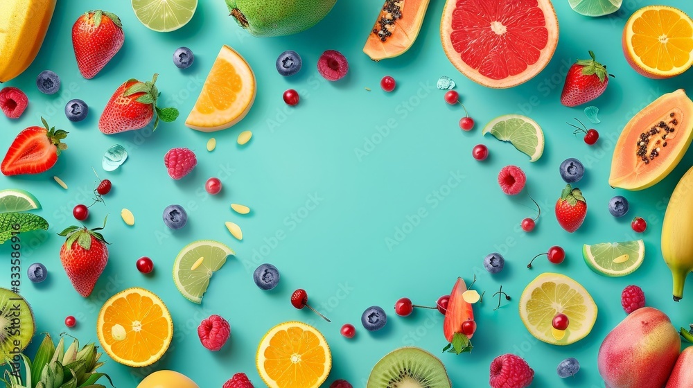 Mixed Fruits Background Delight Mixed Fruits Background Delight