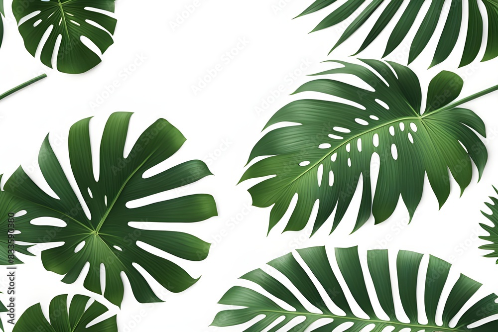 Tropical green palm leaf Tropical green palm leaf