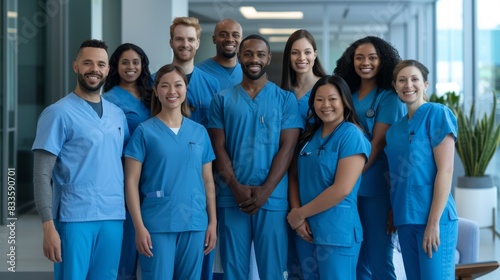 The medical team in scrubs