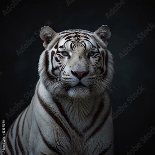 white tiger portrait