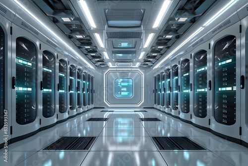 Futuristic server room