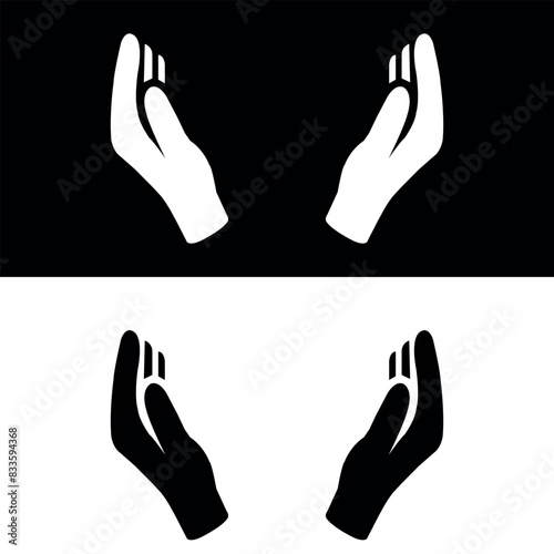 Pray icon vector. Hands folded in prayer line icon. Outline hands folded in prayer vector icon. Designed for web and app design interfaces.	