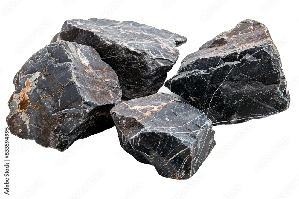[Transparent Background PNG]black rough stones