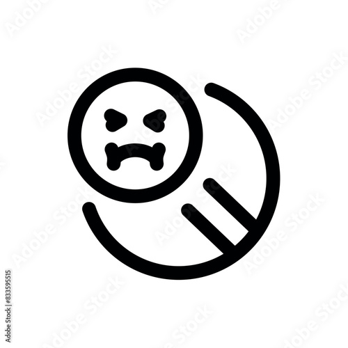 Antiemetics line black icon. Vector isolated button.