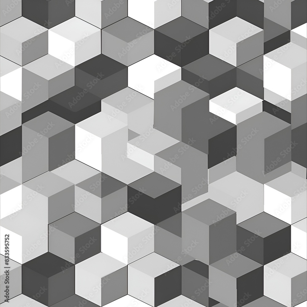 Geometric Pattern with Repeating Hexagons Geometric Pattern with Repeating Hexagons