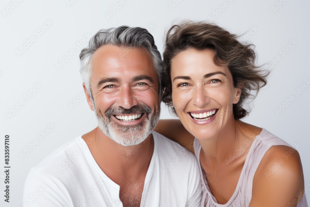 Couples of different ages Beaming Represents happiness and vitality. Couples of different ages Beaming Represents happiness and vitality.