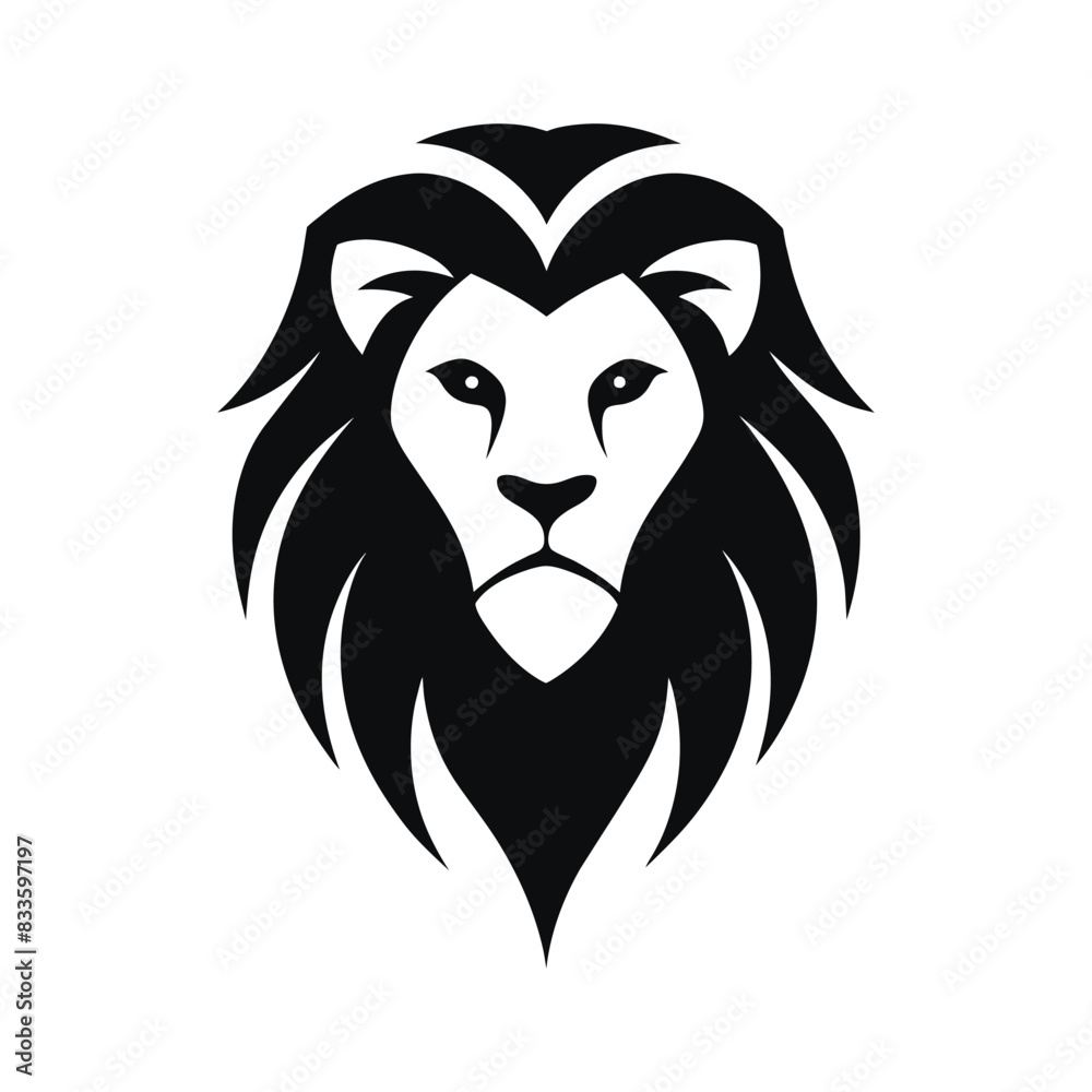 Lion head logo icon vector art Illustration Lion head logo icon vector art Illustration