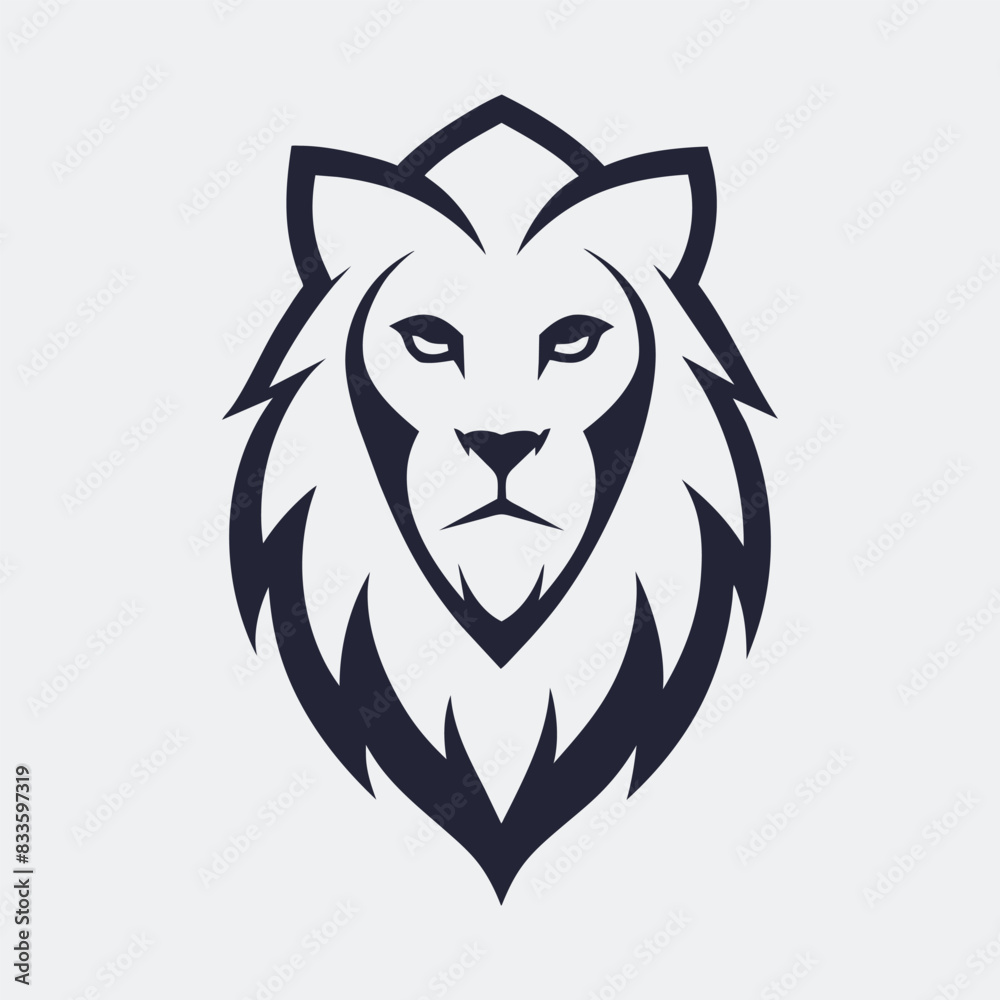Lion head logo icon vector art Illustration Lion head logo icon vector art Illustration