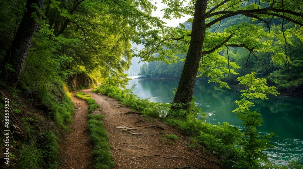 Naklejka premium path in the forest
