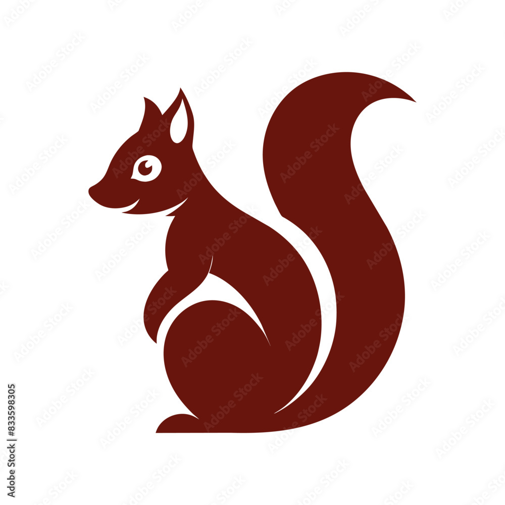 Animal logo squirrel icon vector art Illustration