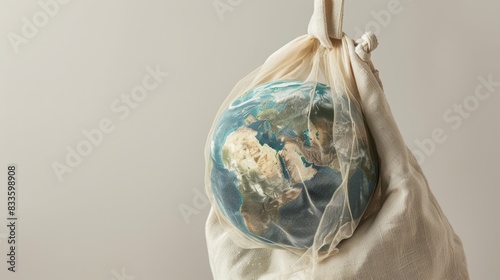 The Earth in Canvas Bag photo